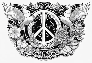 peace and war tattoo idea