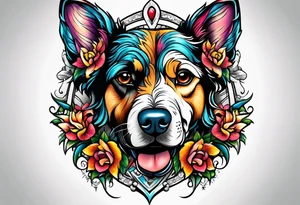 a beautiful dog tattoo idea