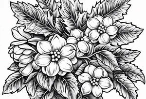 Holly berry birth flower chian tattoo idea