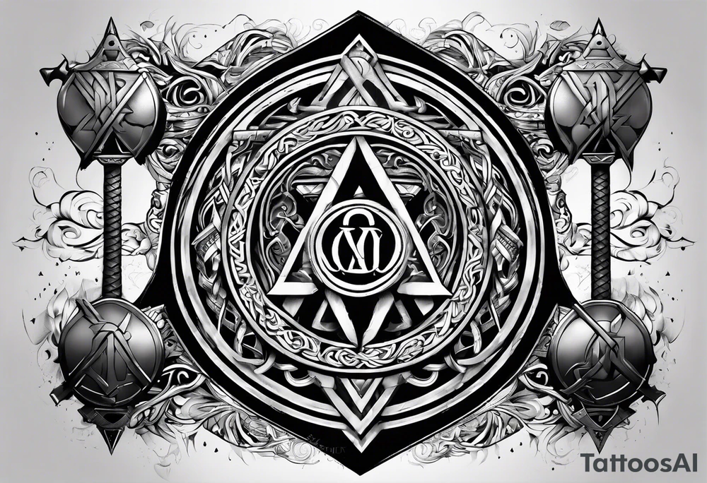 Valhalla round
shield axe sword valknut tattoo idea Valhalla round
shield axe sword valknut tattoo idea