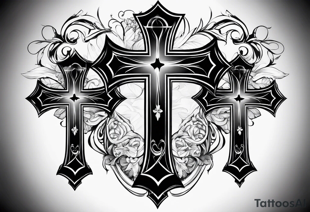 3 crosses together tattoo idea