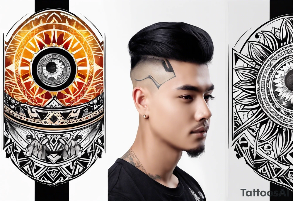 , sun, earth tattoo idea