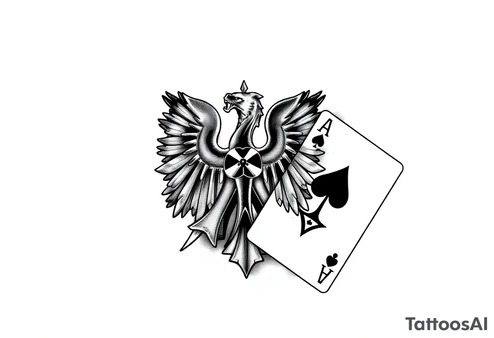 Poland symbol and poker cards Add casino money to it. tattoo idea