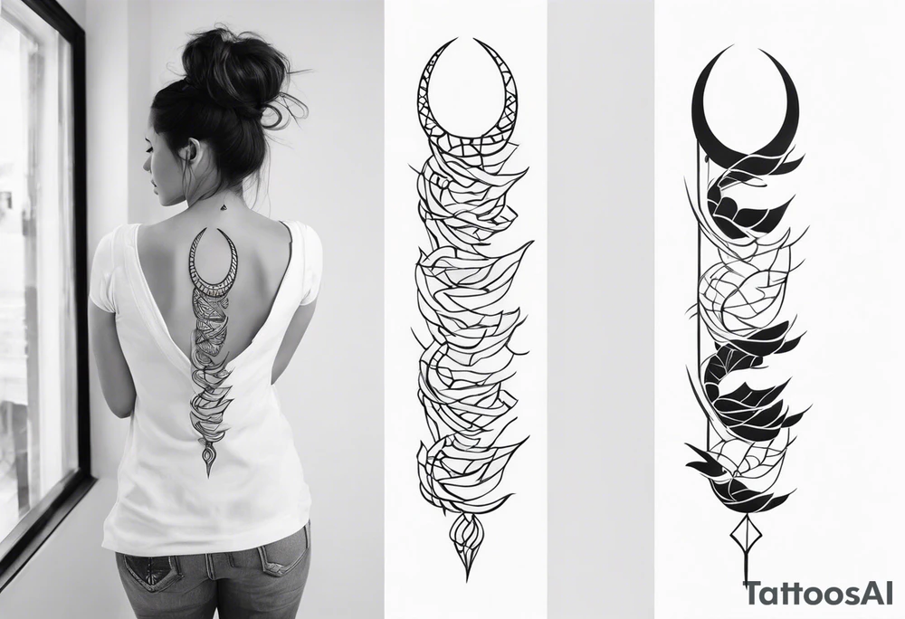 women’s spine tattoo tattoo idea