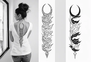 women’s spine tattoo tattoo idea