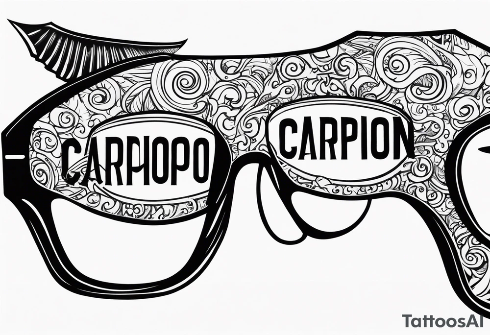 capricorn sunglasses shotgun tattoo idea