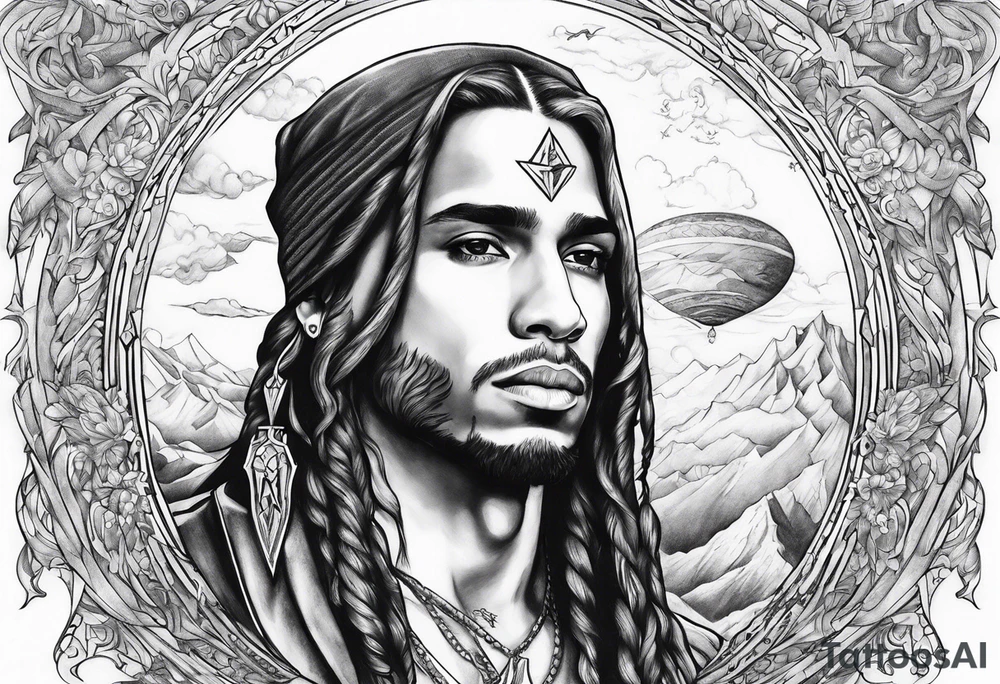 arcangel in the sky tattoo idea