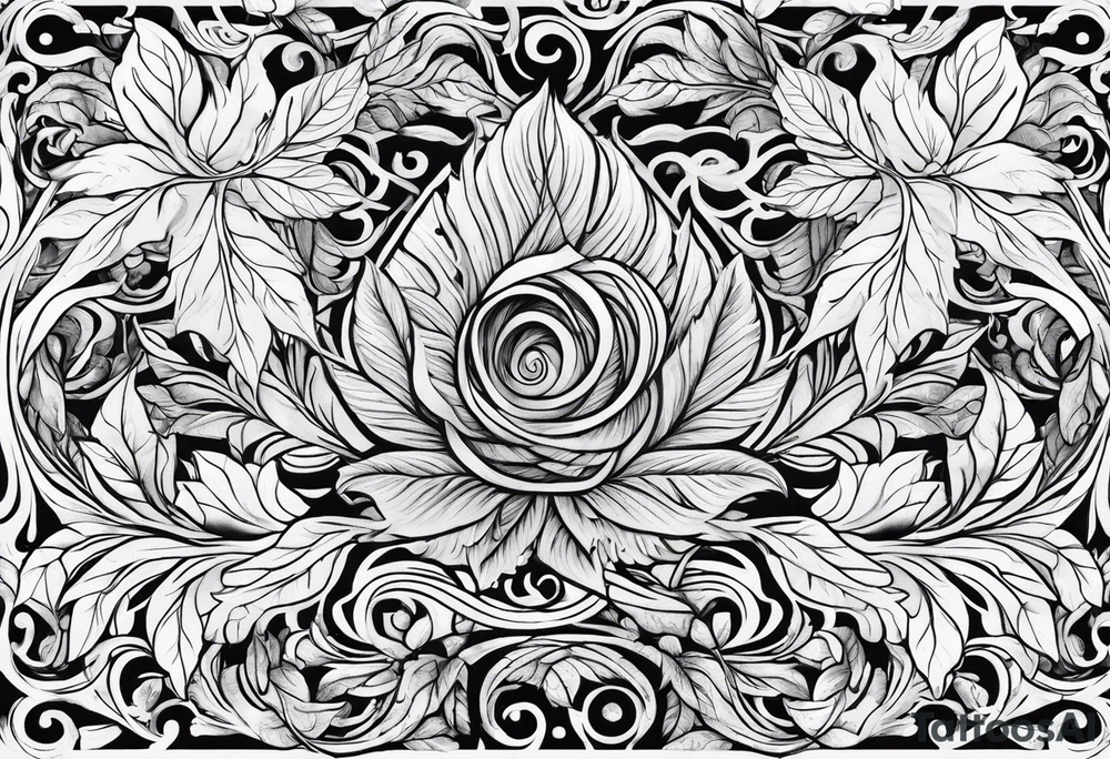 Leaves swirling in the wind tattoo idea