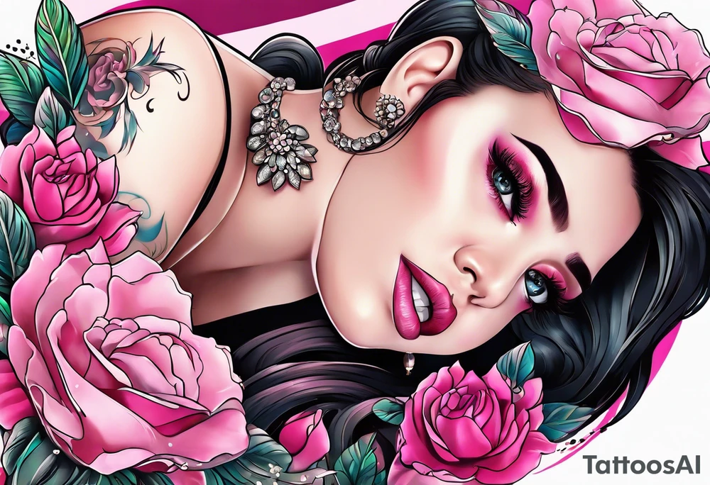 Pink tattoo idea