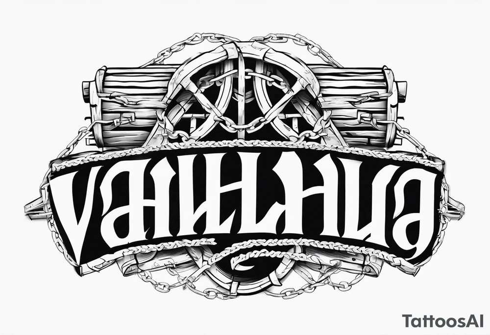 Valhalla chains barb wire tattoo idea