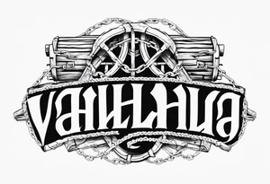 Valhalla chains barb wire tattoo idea