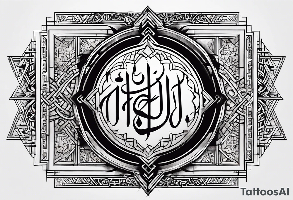 Quote in arabic calligraphy tattoo idea