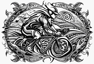 Triathlon IronMan cycling swim run tattoo idea
