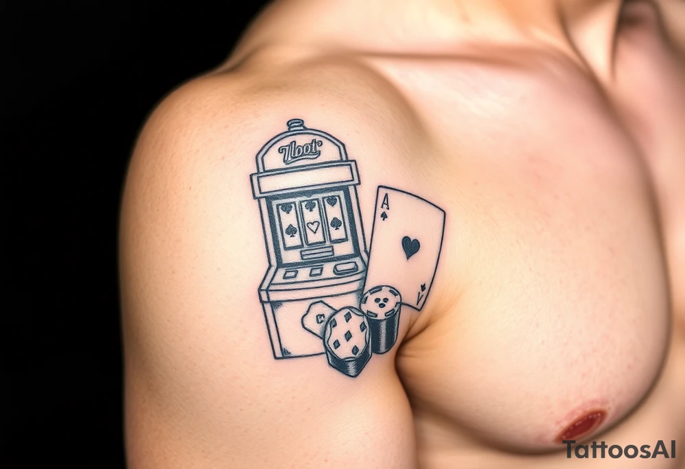 Slot machine and poker tattoo idea