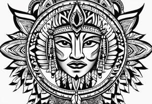 Cherokee Indian art tribal tattoo idea