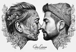 Einen Lebensbaum mit den Namen Niko und Janina unten drunter. tattoo idea