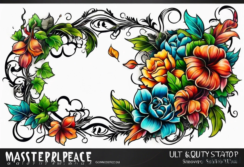 Vine and leaf sleeve tattoo idea