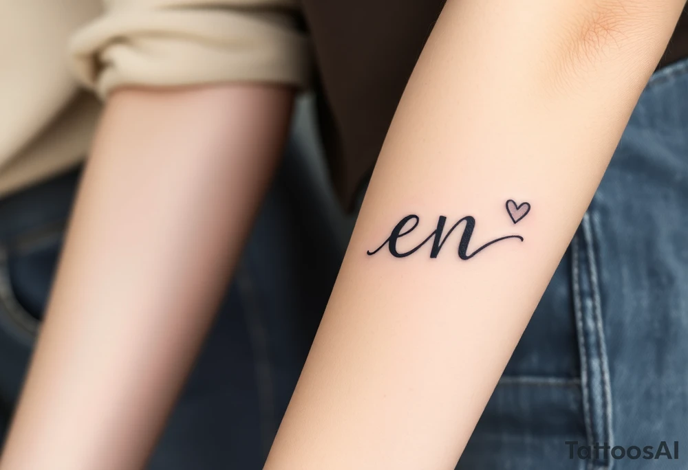 The name Aiden with a theme of love tattoo idea