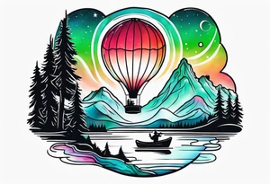 Northern lights with pennywise tattoo idea