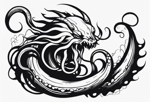 a tentacle shadow monster tattoo idea