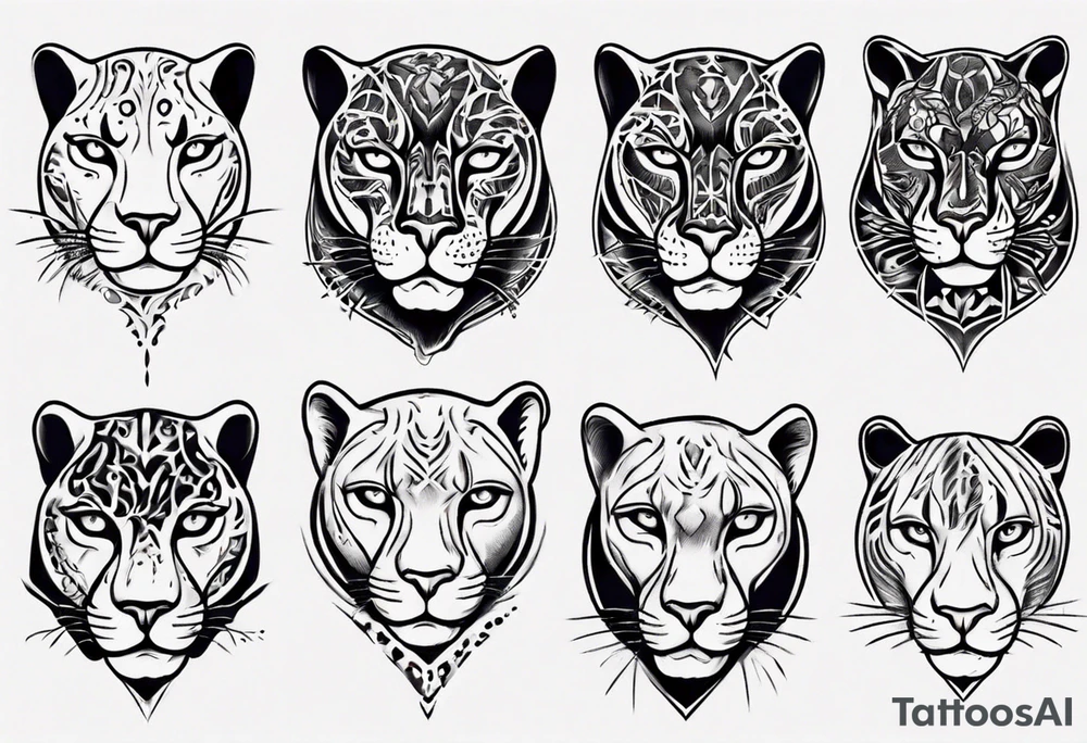 Panther body tattoo idea
