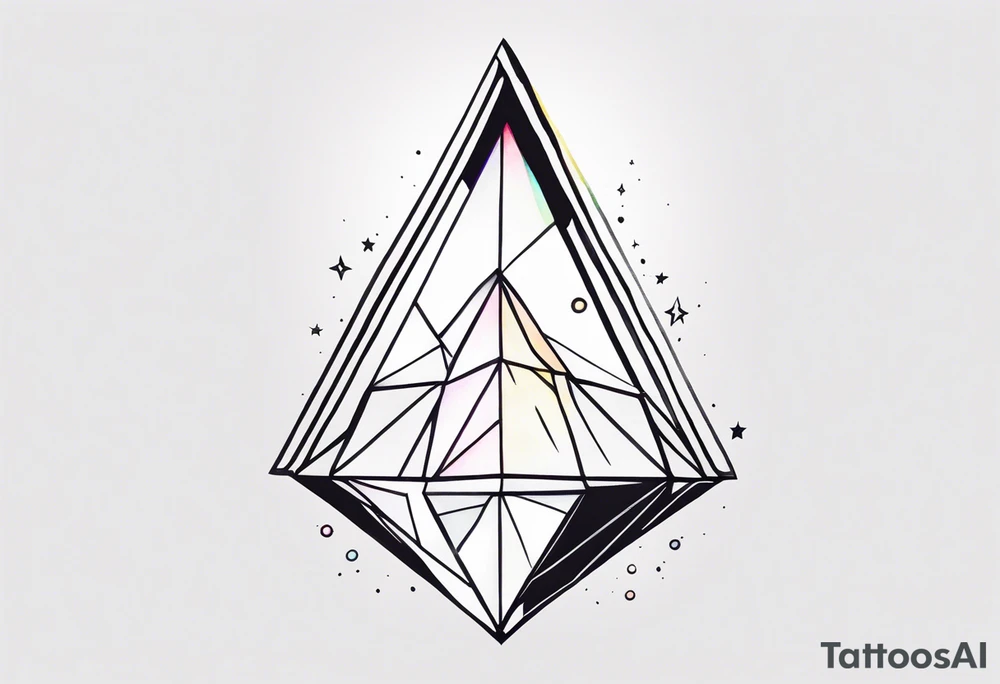 soft prism light tattoo idea