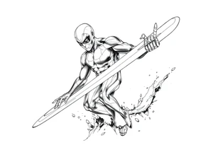 Silver Surfer comic accurate tattoo idea