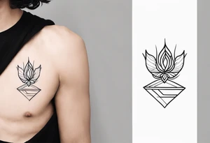 a minimalist oneliner small tattoo to signify love, hate, fear and anger in men tattoo idea