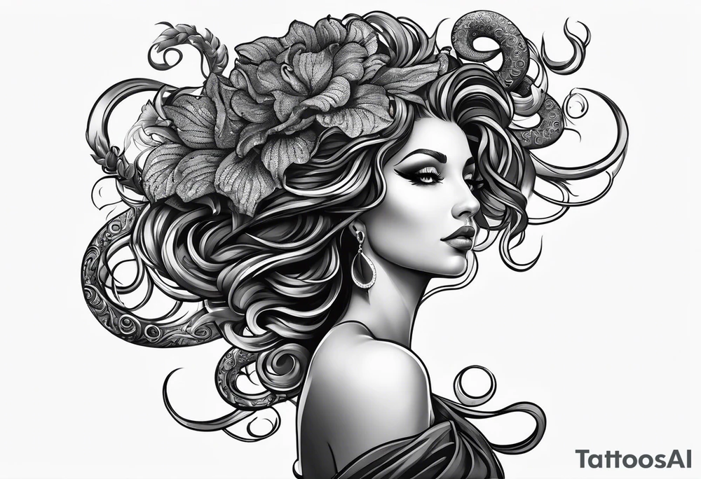 Medusa profile tattoo idea