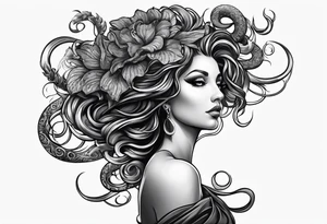 Medusa profile tattoo idea