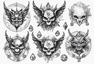 The Demon Stolas obsessed with gems, knowledge of astrology and poisonous gems. tattoo idea