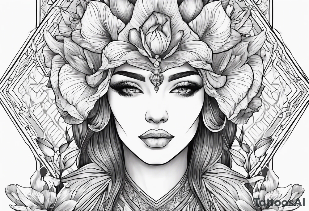 Goddess iris tattoo idea