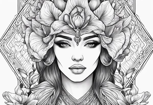 Goddess iris tattoo idea