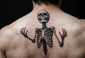 Hell skeleton trying to reach up tattoo idea