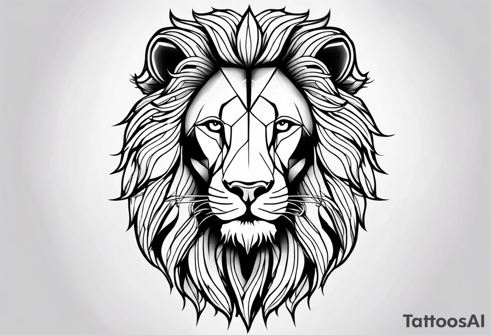 a majestic lion tattoo idea