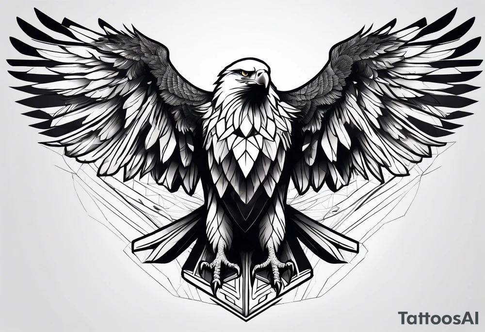 eagle full body fly tattoo idea
