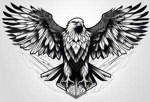 eagle full body fly tattoo idea