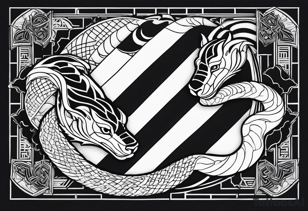 tiger crane
 snake tattoo idea