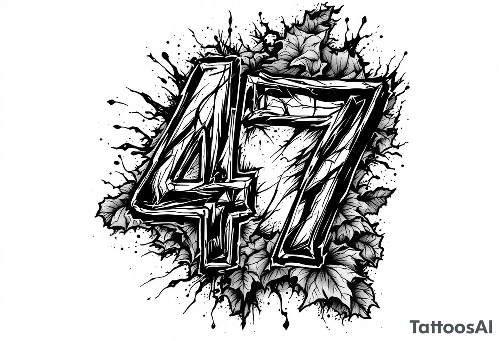 the number 47 tattoo idea