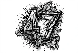 the number 47 tattoo idea