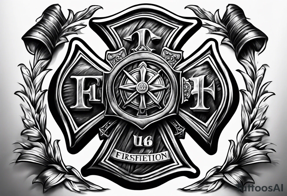 Maltese cross firefighter tattoo idea