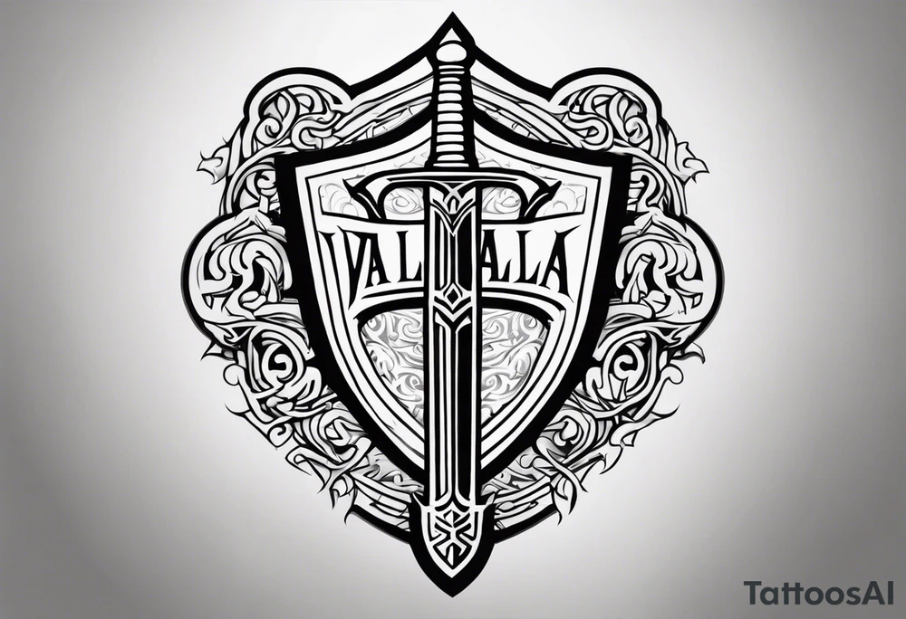 sword shield valhalla 
staircase tattoo idea
