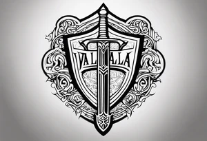 sword shield valhalla 
staircase tattoo idea