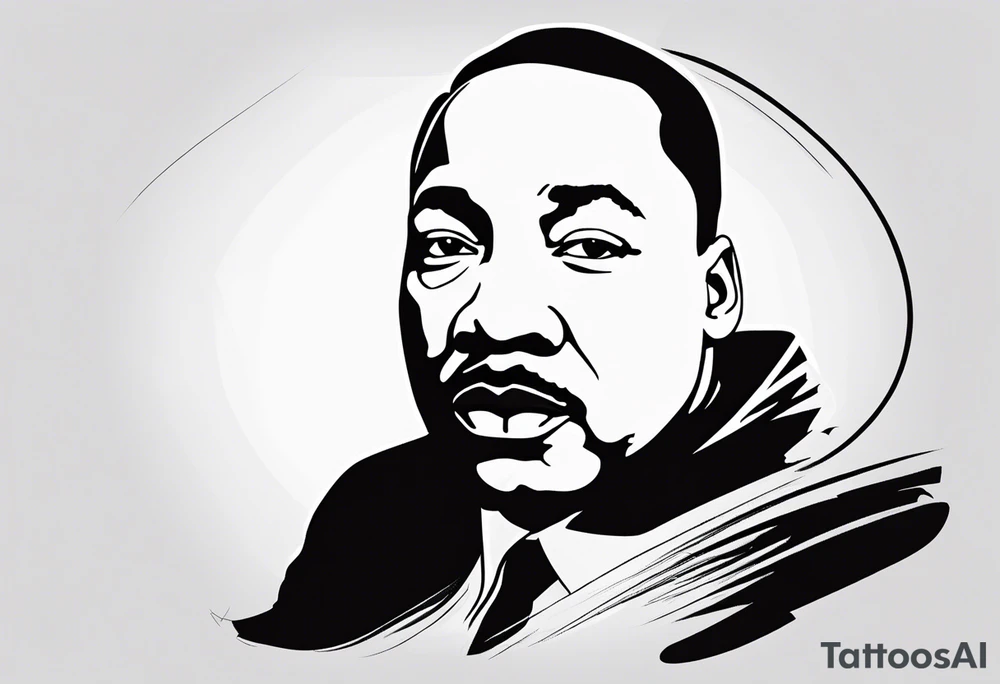 Martin Luther king drawing tattoo idea