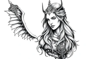 Freya norse goddess beautiful tattoo idea