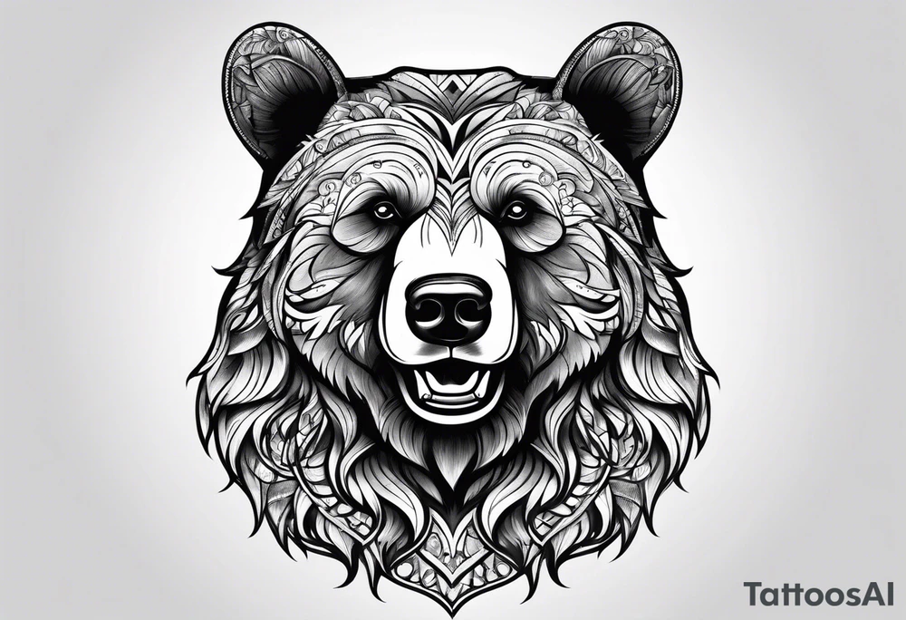happy bear tattoo idea