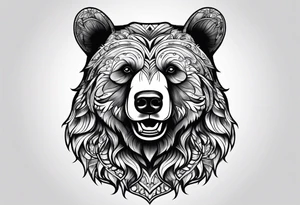 happy bear tattoo idea