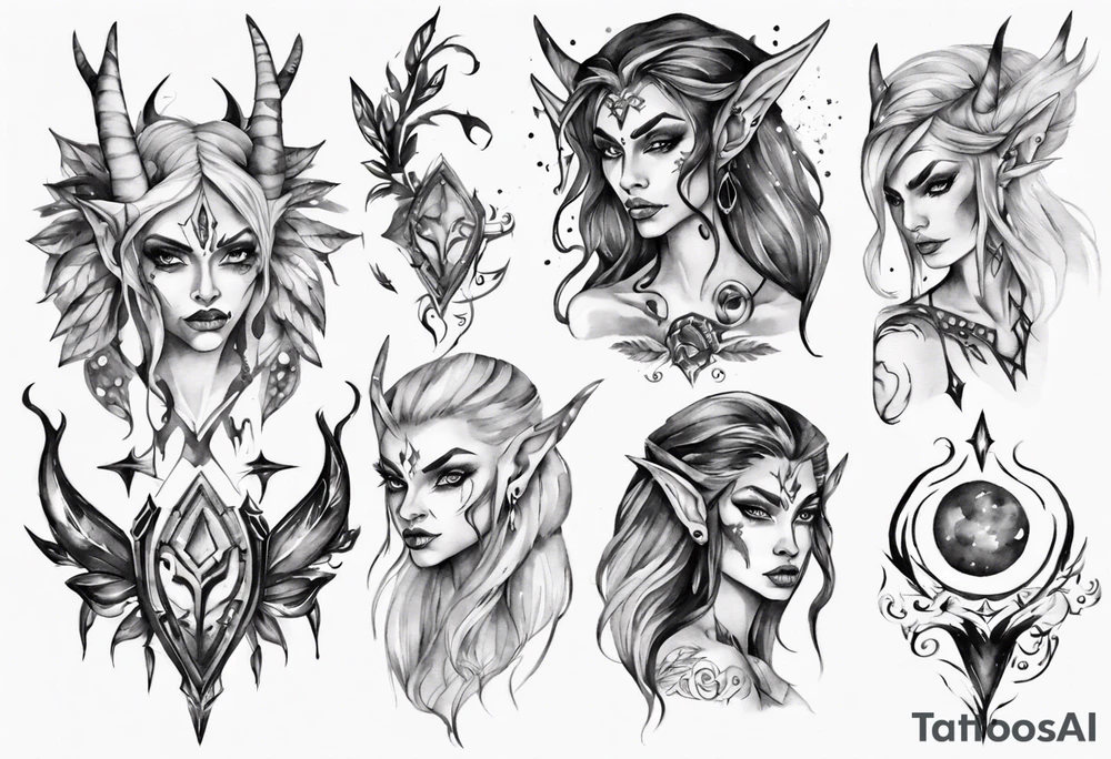 Night elf tattoo idea