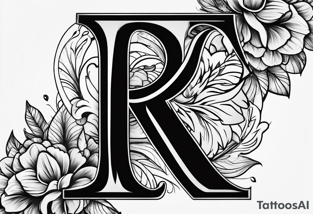 Letters R E and J tattoo idea