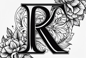 Letters R E and J tattoo idea
